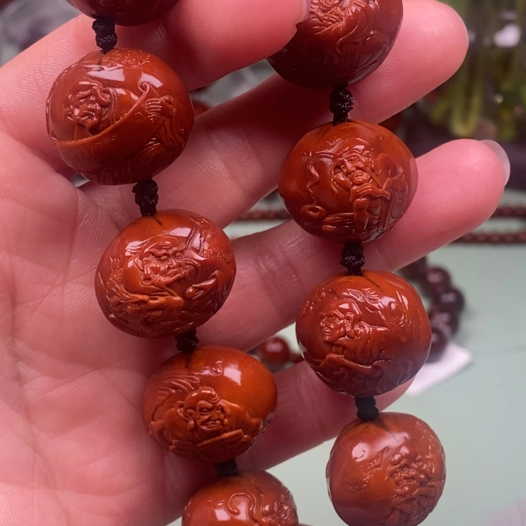 容***成木质橄榄核回血直播间