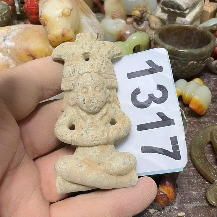 漠***透闪石-蛇纹石玉未镶嵌颈饰