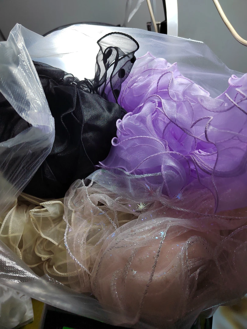 16303，498克，各种漂亮鱼尾纱，拷边纱，手工diy配件，请看完讲解再拍