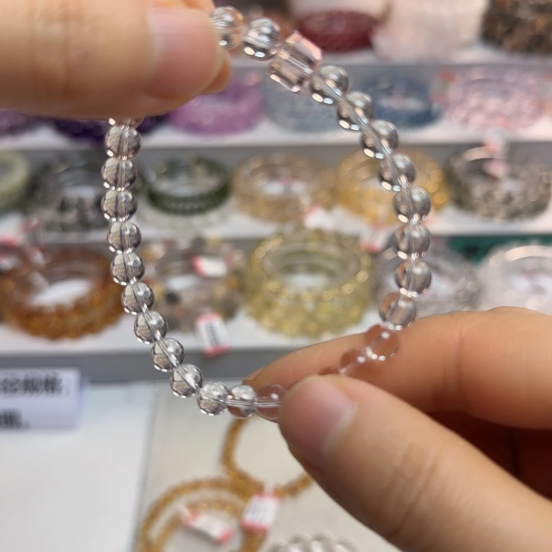 水晶未镶嵌手链白水方糖6