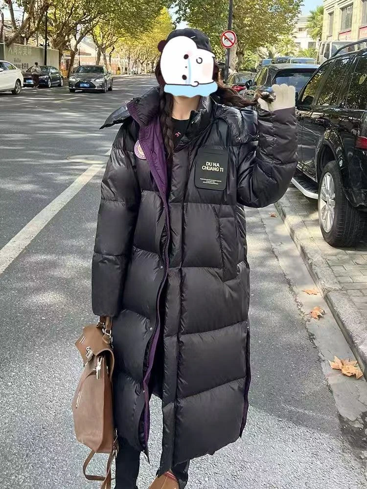黑金贴标长款冬款外套