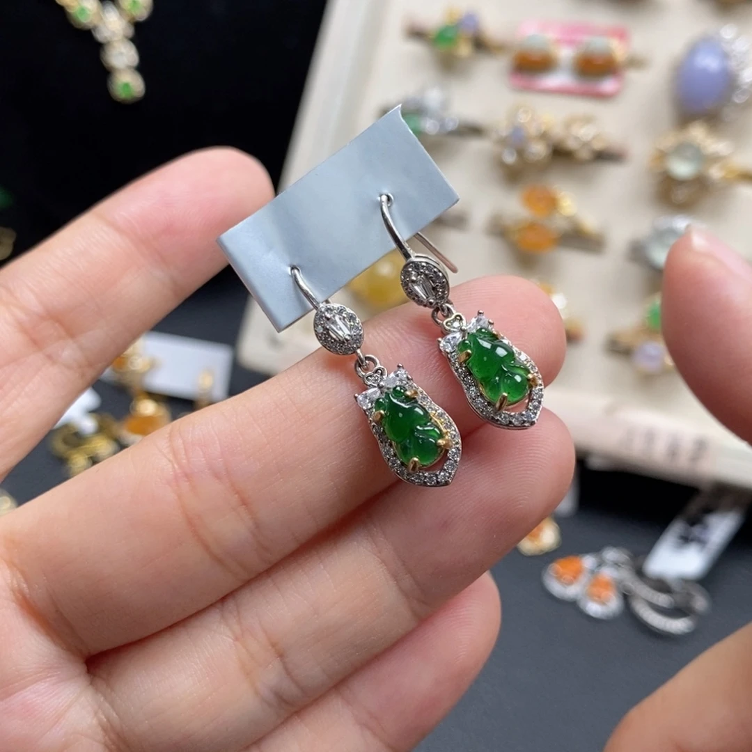 翡翠银S925镶嵌戒指