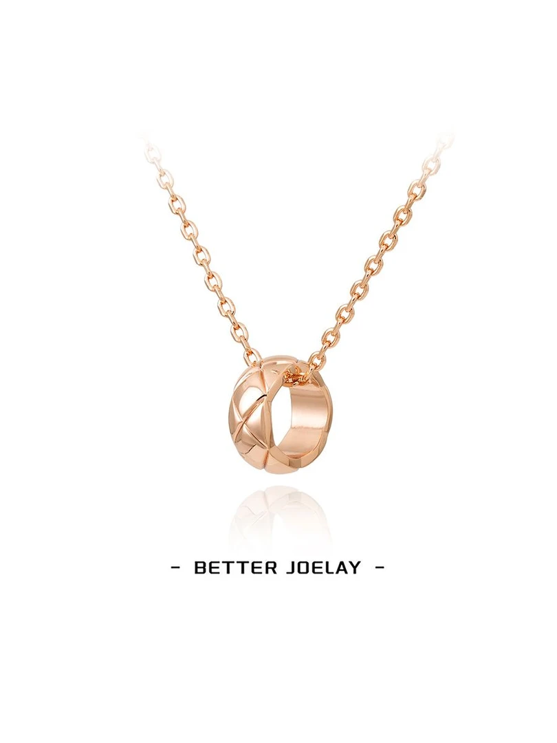 铜合金项链 BETTER JOELAY-【菱格纹圈项链】时尚项链BLH0040