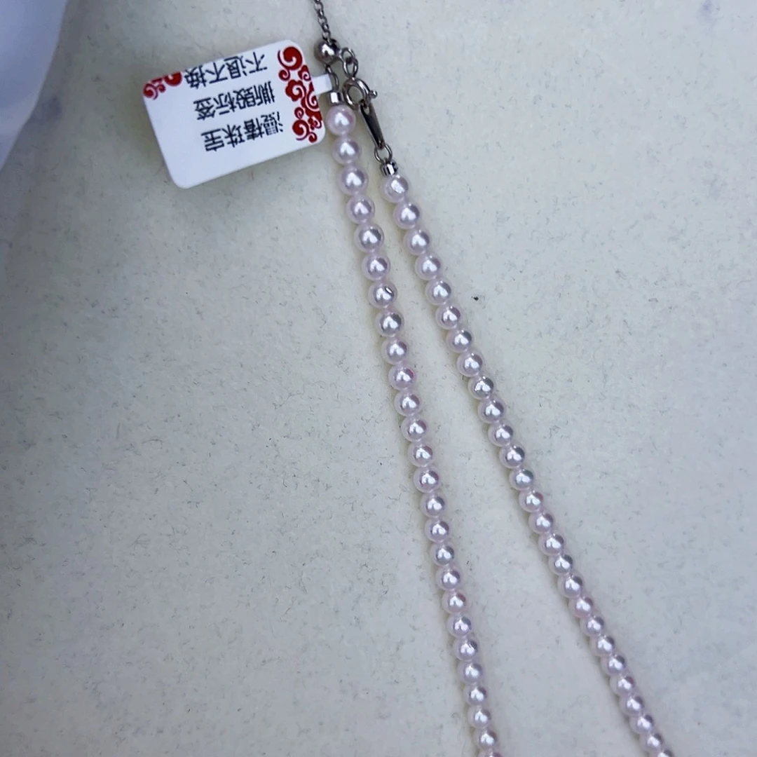 海水珍珠海水akoya设计款满珠链XL75银S925镶嵌