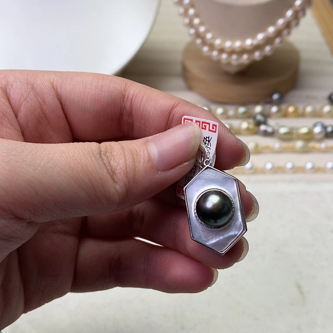 海水珍珠颈饰银S925镶嵌