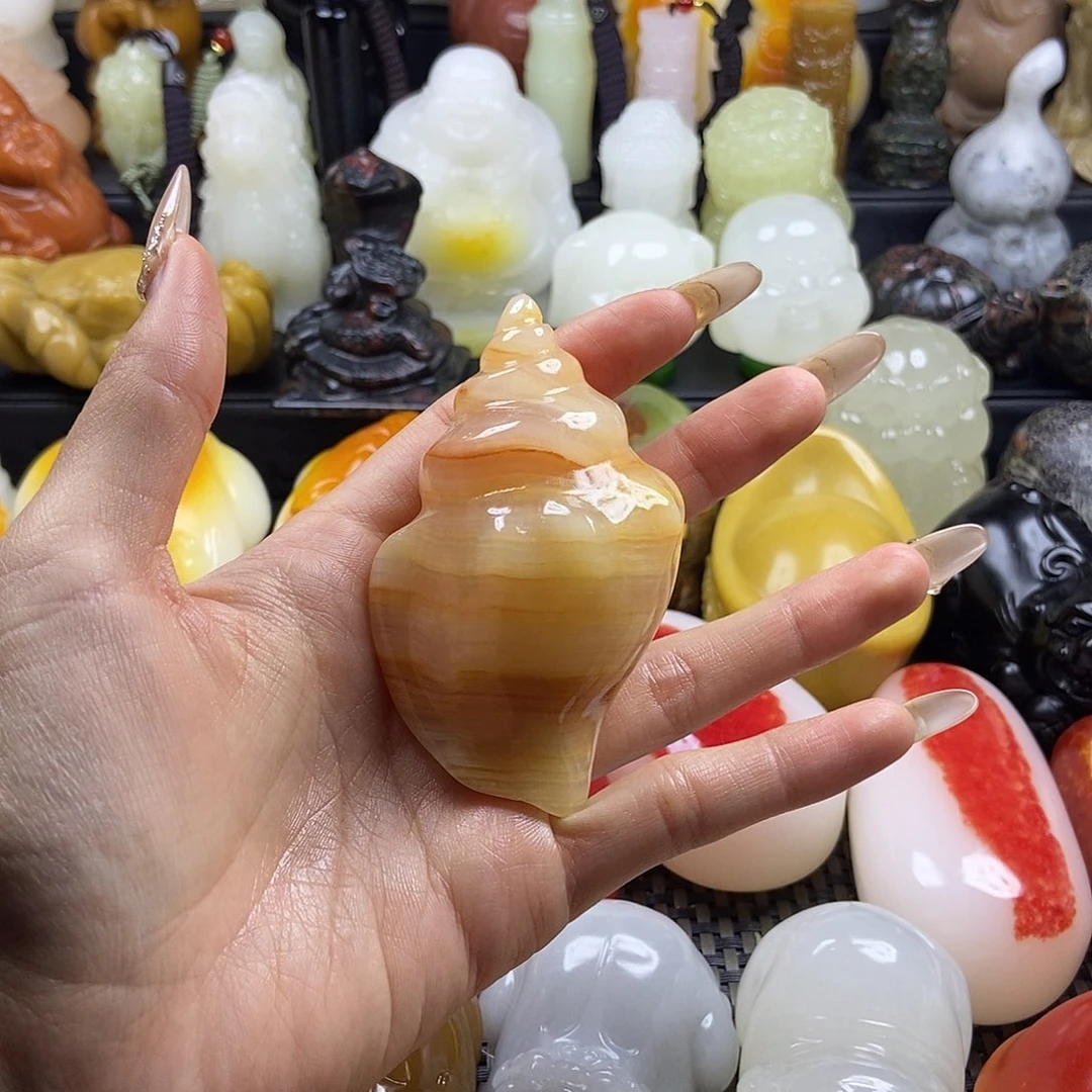 无花朵原石雕刻把件