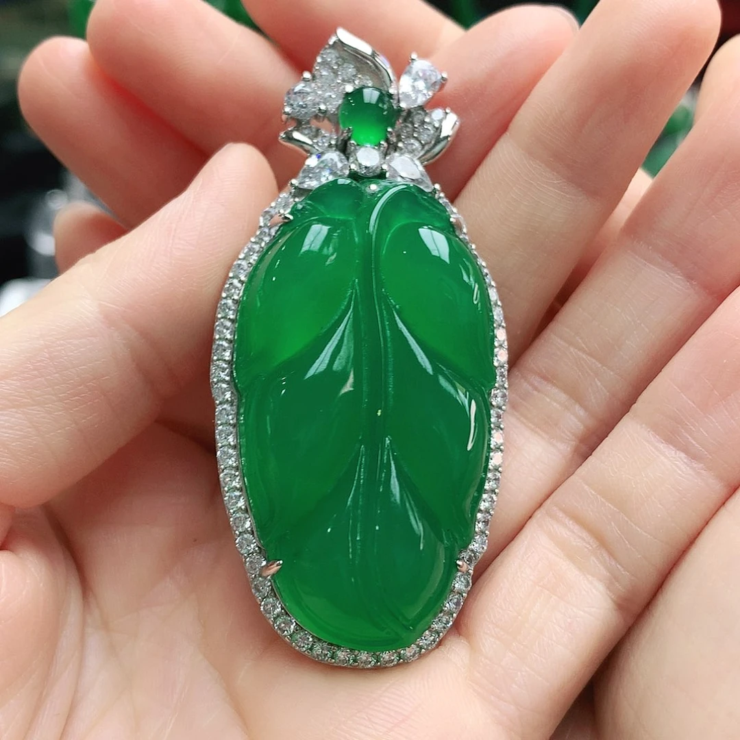 玛瑙/玉髓吊坠银S925镶嵌