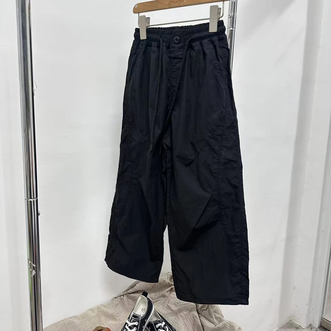 8513新款中大童裤子运动夏款百搭时尚防蚊纯色抽绳休闲百搭长裤