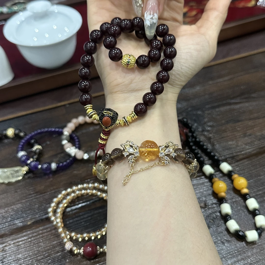 【木阳精工】新春设计款 朱供菩提根红紫色系手持 搭配小红三通 B2