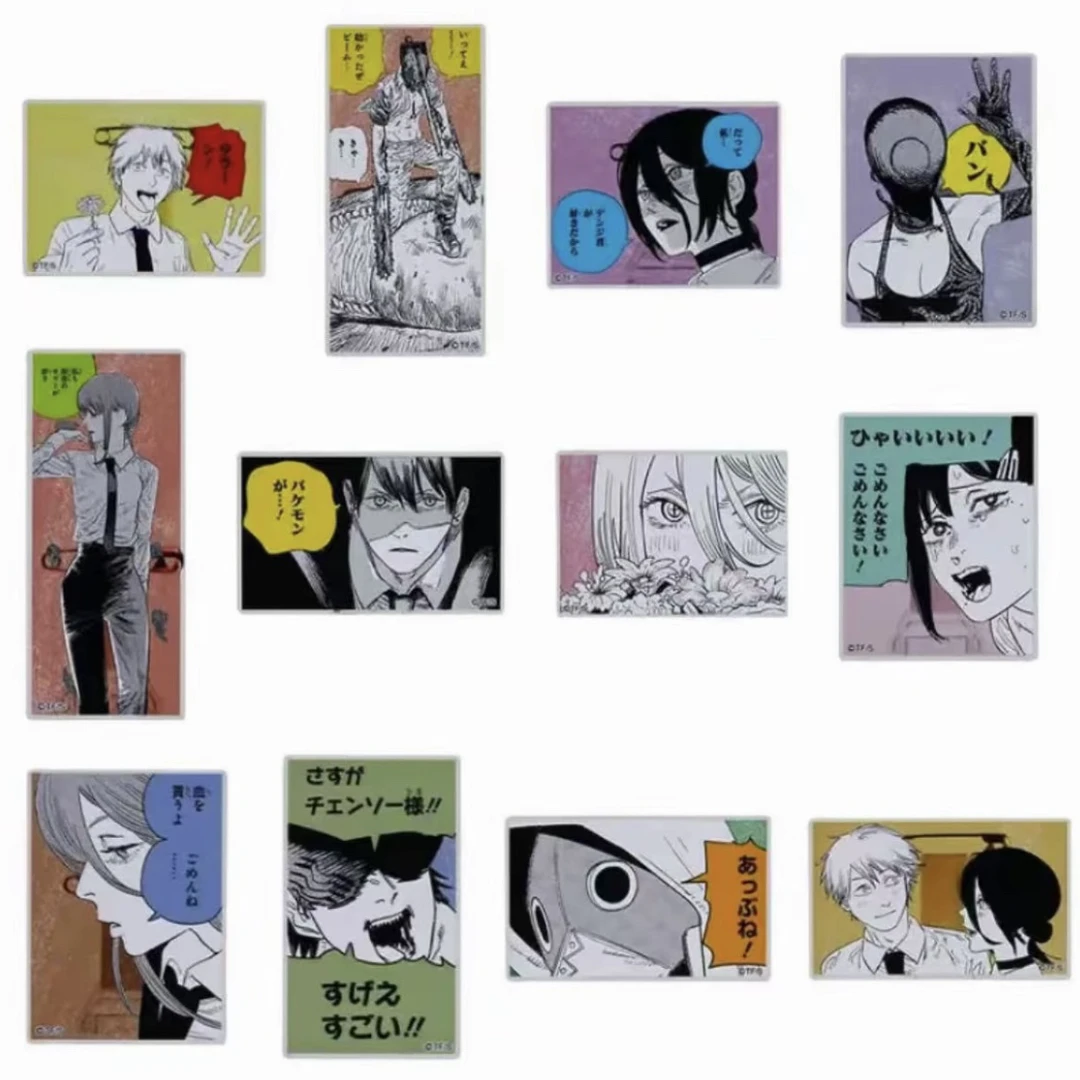 电锯人js原画名言亚克力吧唧徽章 盲盒默认代拆