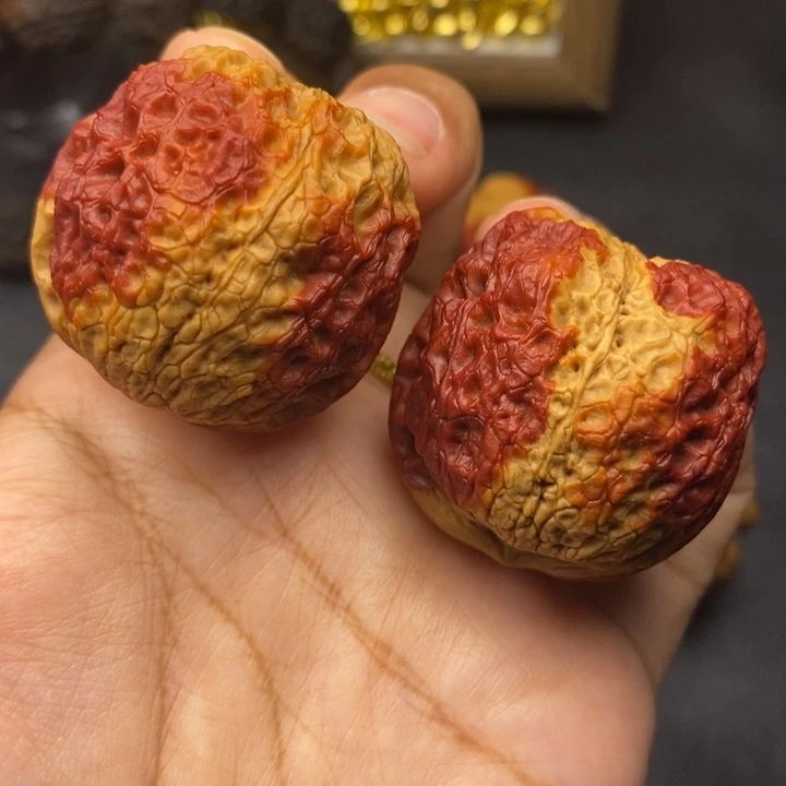 把件文玩核桃41尺牡丹绣球