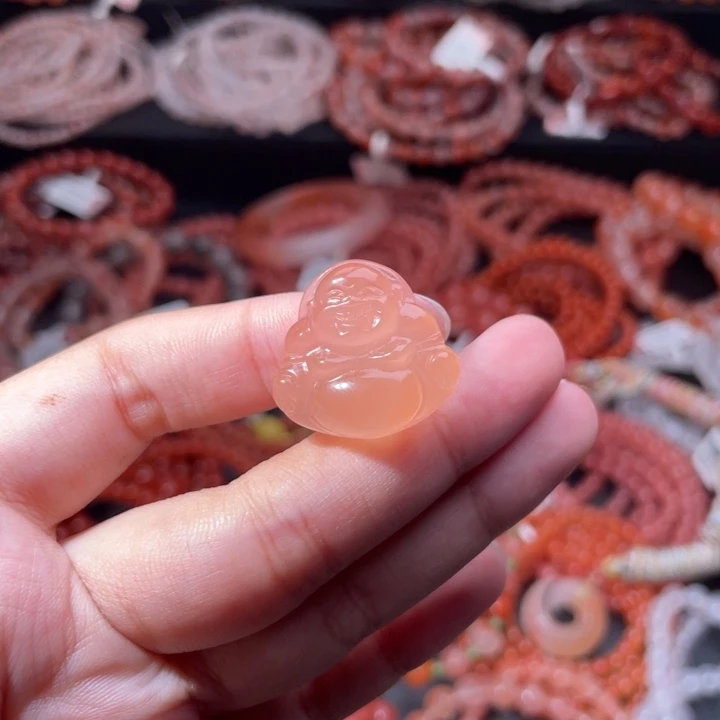 南红玛瑙未镶嵌配饰宝宝佛1377打孔备注