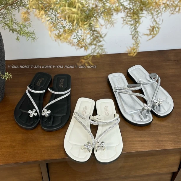 薇莎6626【仙女风】仙女风夹趾百搭外穿时尚防滑拖鞋