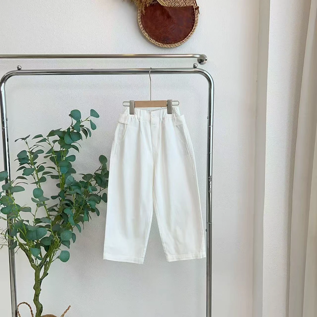 1056锁白色牛仔裤