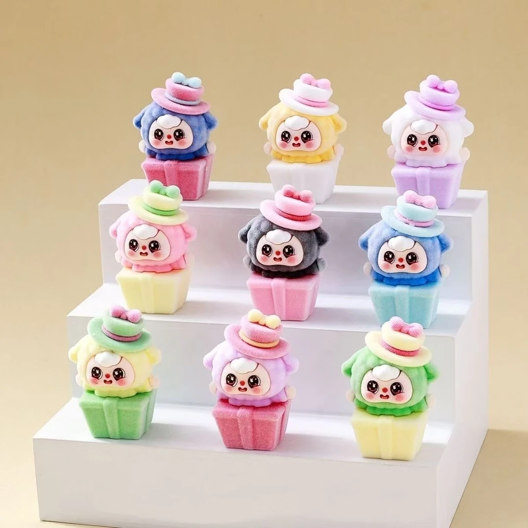 对对碰潮玩可爱卡通创意桌面摆件 植绒礼物盒娃三岁