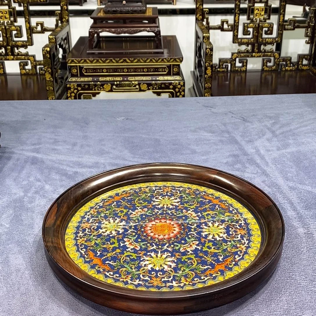 成套家具红酸枝木类圆盘