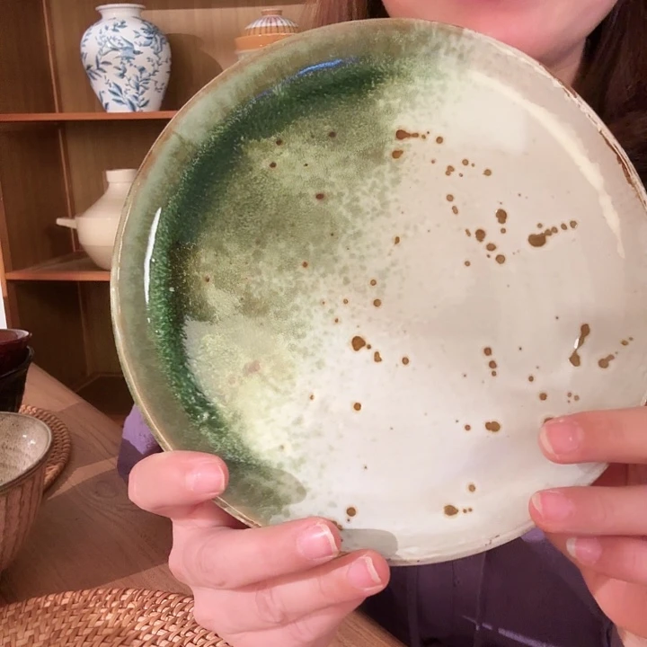 冰裂开片八寸盘一个