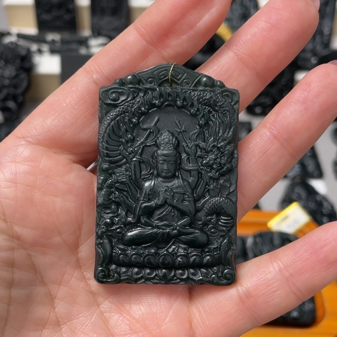 不***害蛇纹石玉未镶嵌吊坠
