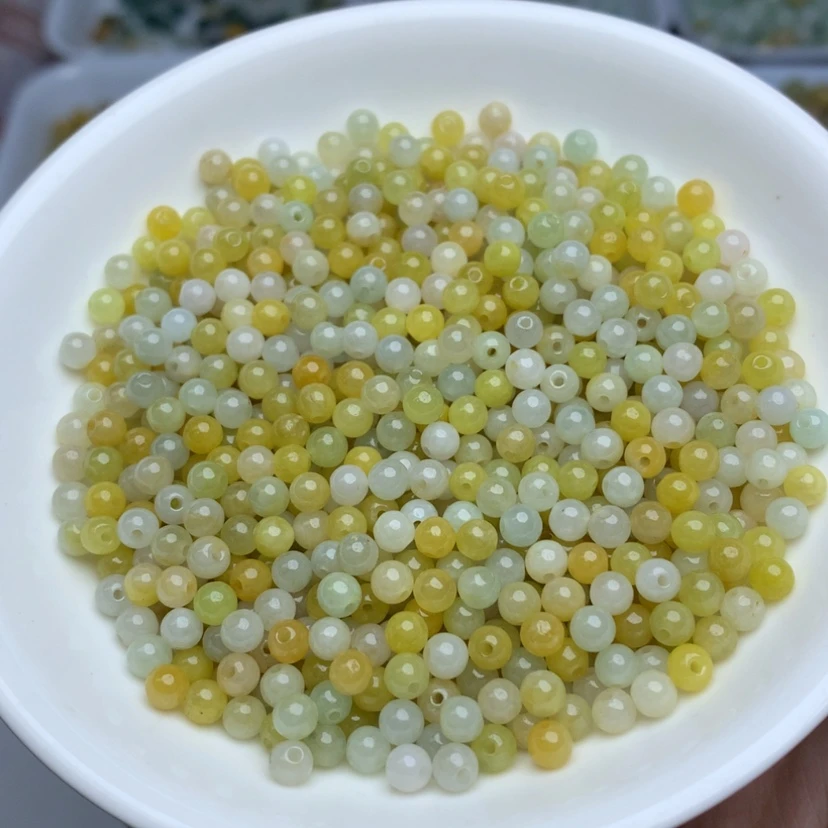 【闪购商品】翡翠手链未镶嵌卡4冰黄50颗