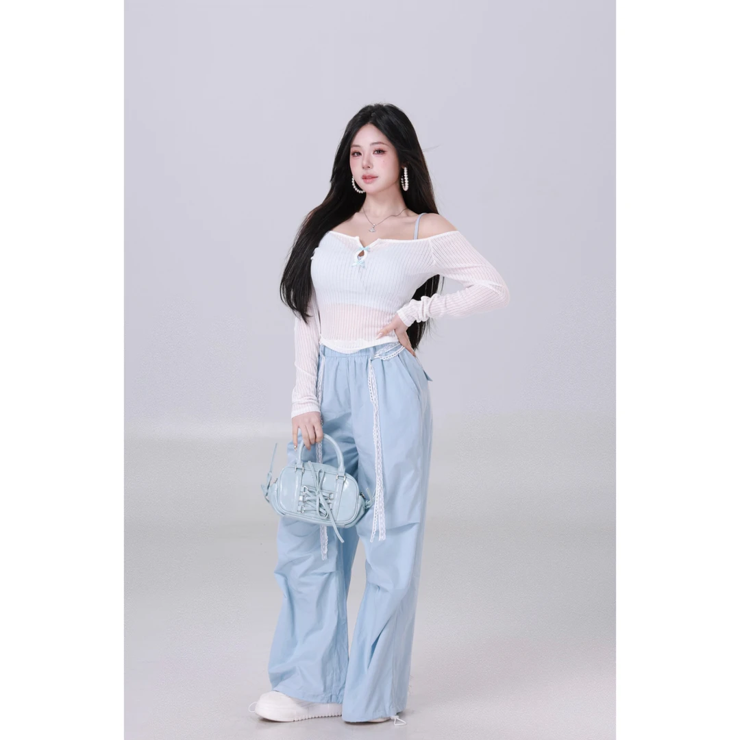 MengFairy【清风与自由】纯欲上衣高腰长裤4631M5242M欧若风