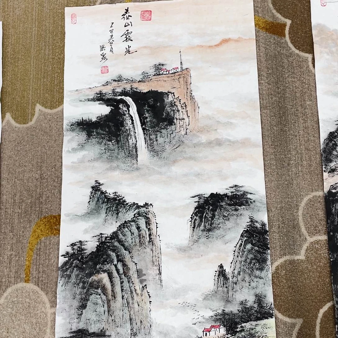 国画绘画作品莘洪泉100.50三尺画芯