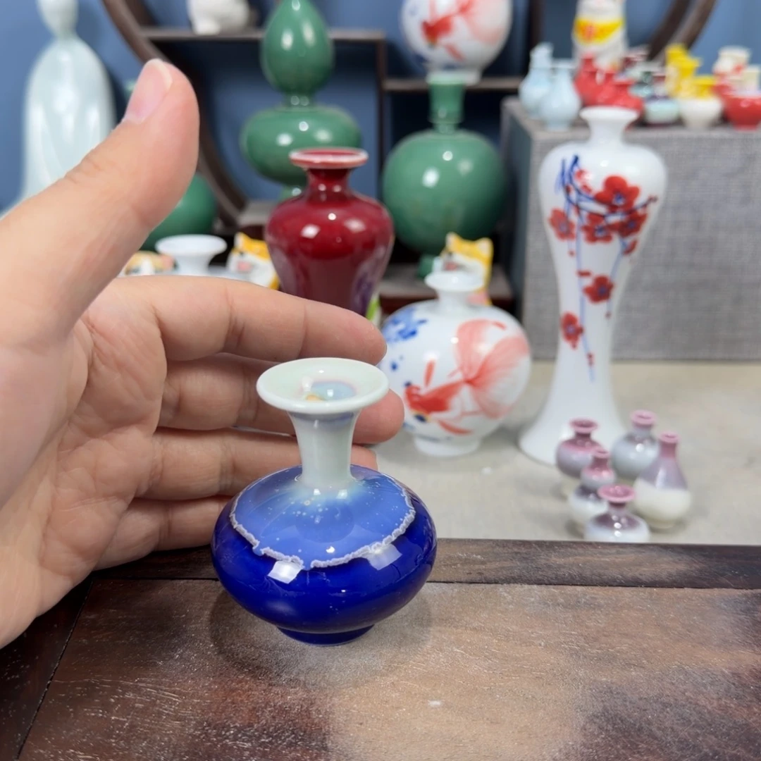 陶瓷手工小花器摆件