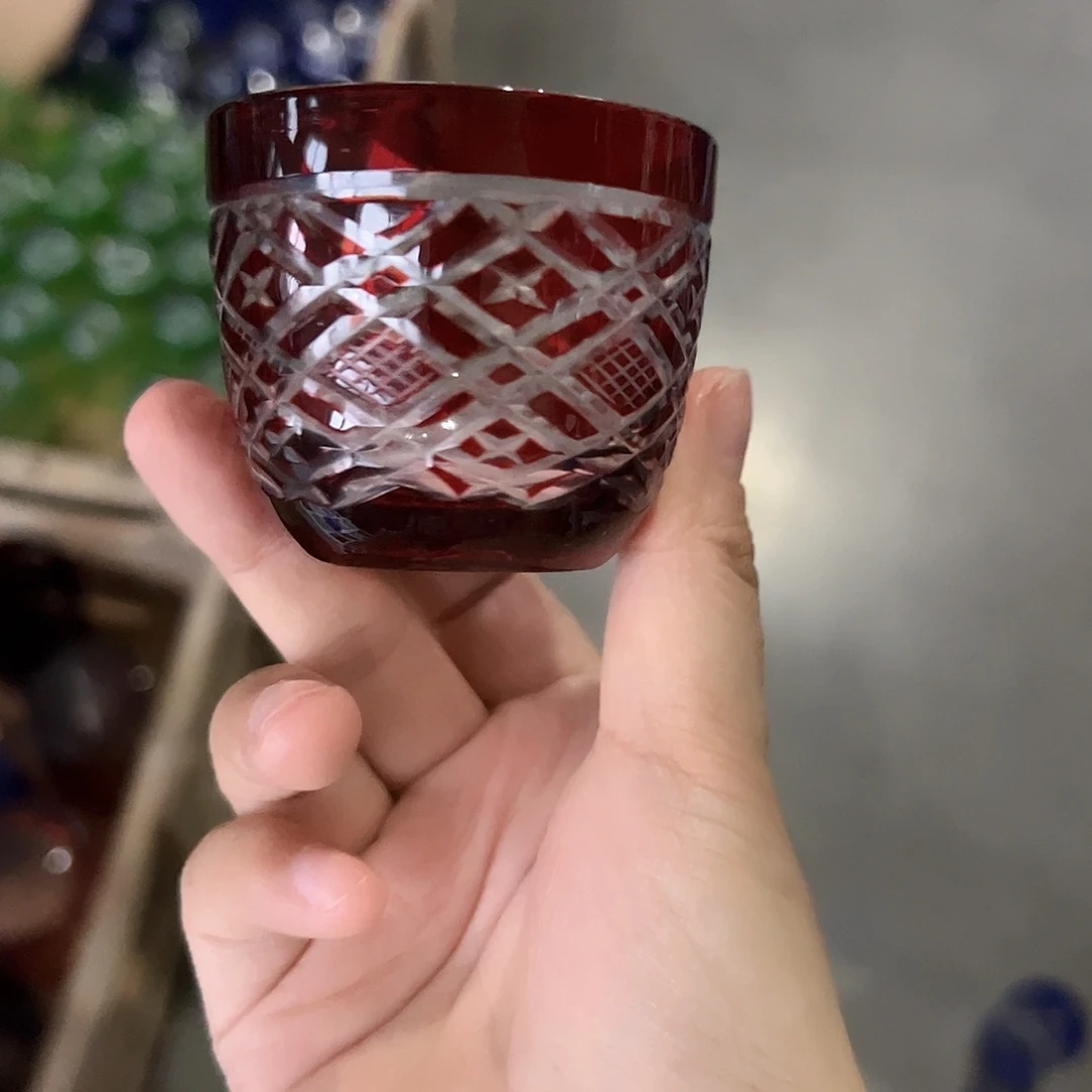 水晶玻璃高脚款微瑕一个