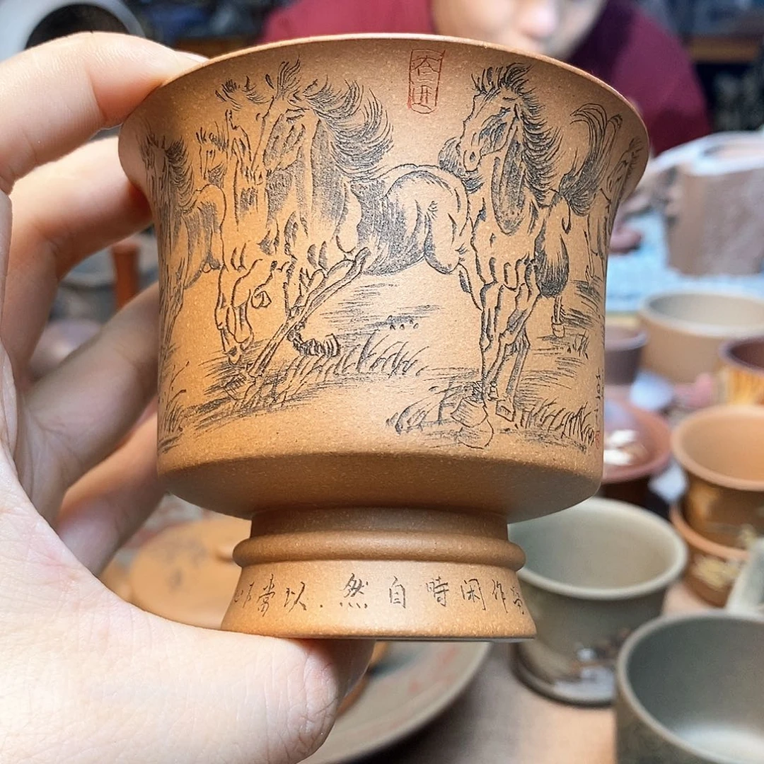 紫砂茶杯宜兴紫砂杯