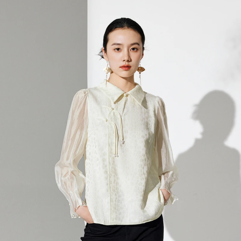 【KA】设计感洋气百搭中式盘扣小衫2025春季新款七号铺撤柜女装