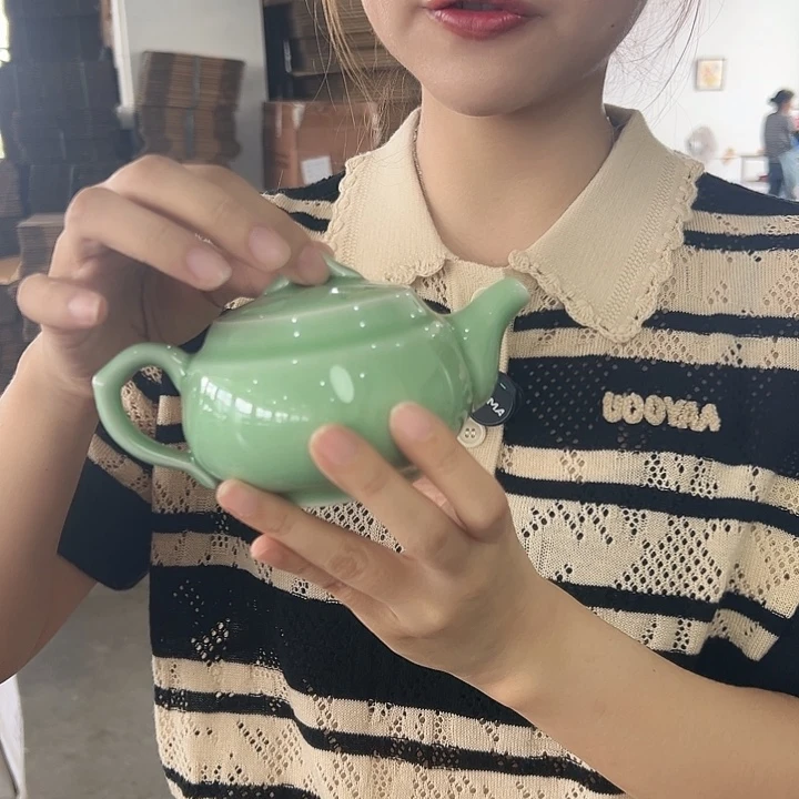 龙泉云间青瓷小米茶器