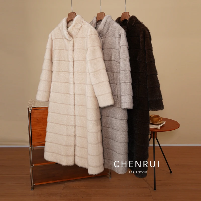 CHENRUI 歆姐2025新款“半熟芝士”中长款大衣外套2108