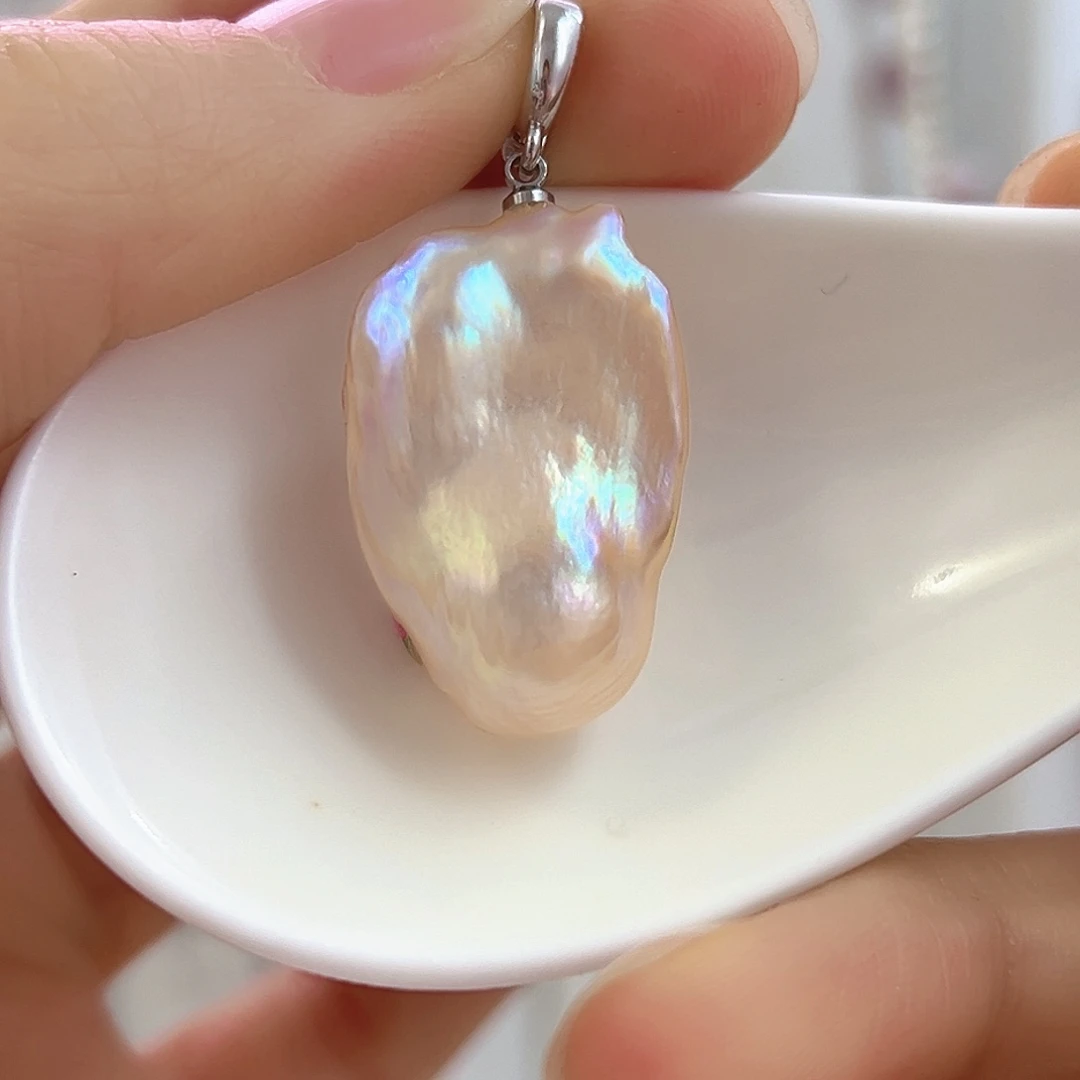 颈饰银S925镶嵌淡水珍珠