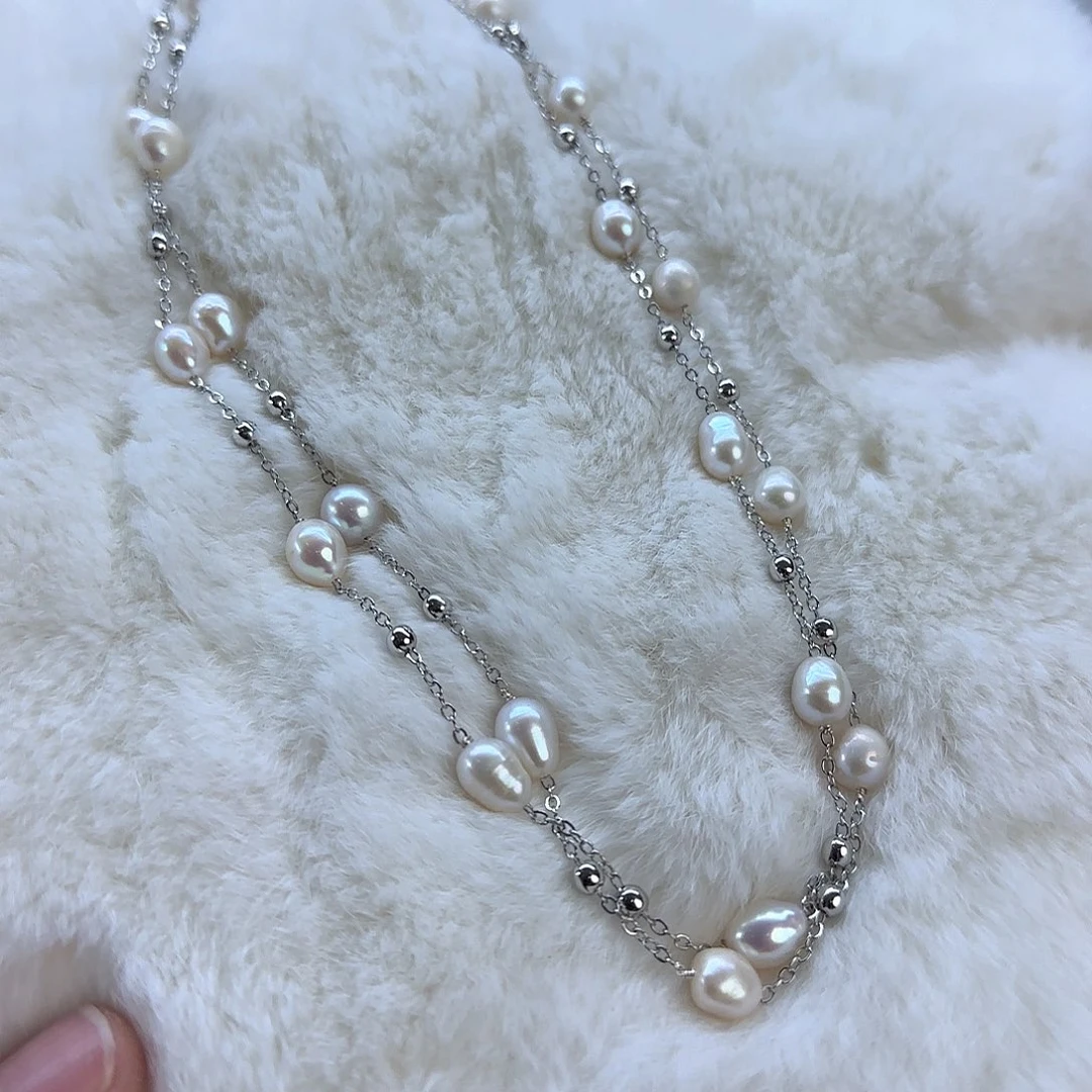 未镶嵌项链定制多样性发货发其一514淡水珍珠