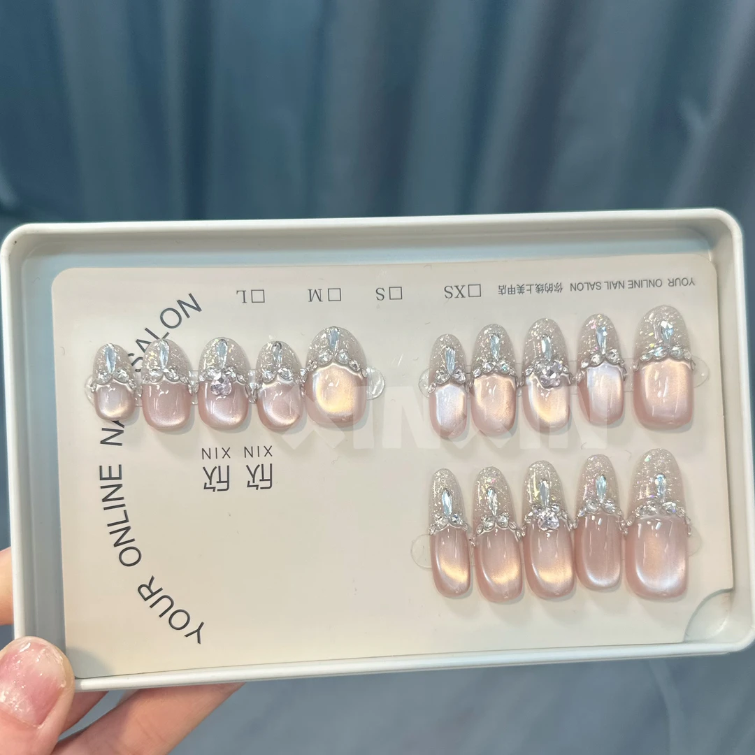 指为你美- painted clear bow 纯手工穿戴甲 10片装