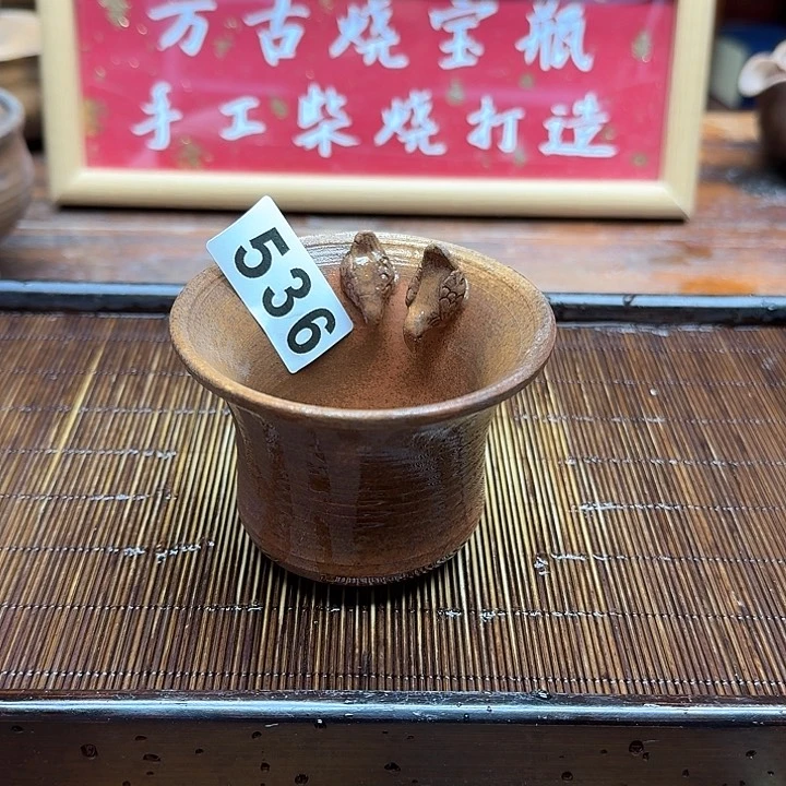 纯手工制作粗陶茶具