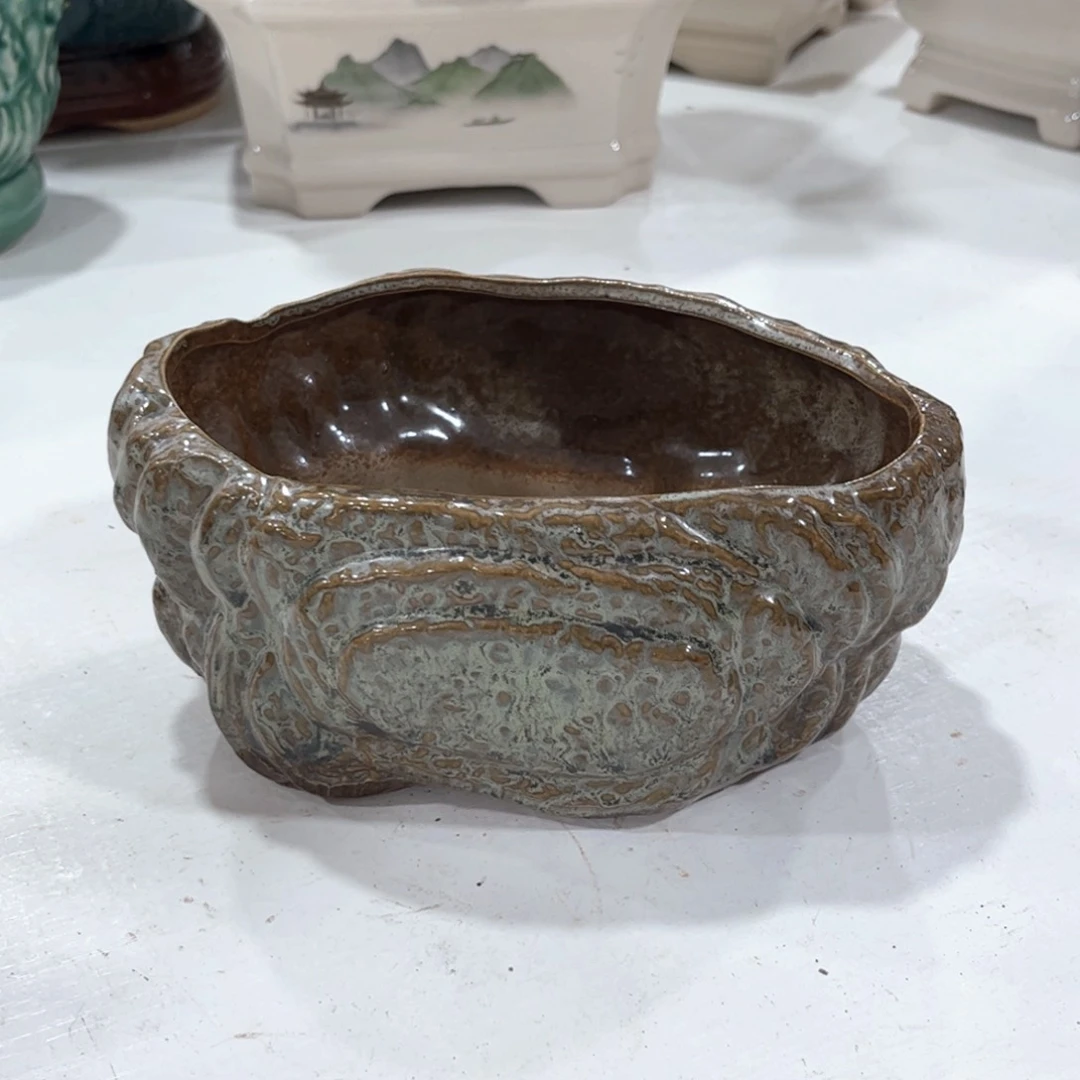 口径   17*12*8.5陶瓷绿植多肉微瑕花盆