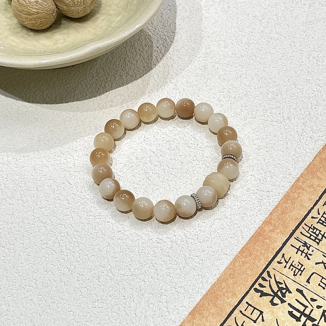 紫罗兰色的飘花圆珠灵泽鸣手串10mm   D-A597050