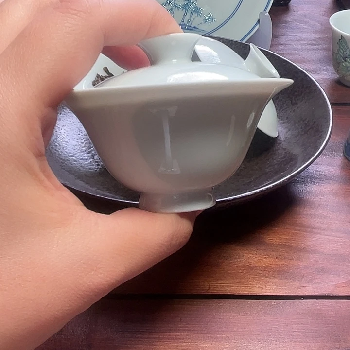 景德镇陶瓷盖碗小号