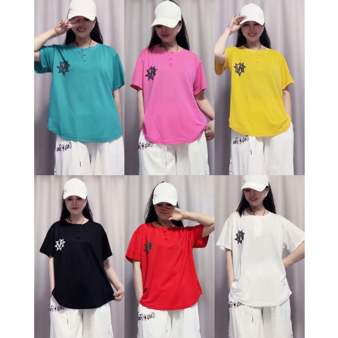 515夏季宽松冰丝短袖T恤时尚休闲百搭简约印花半袖上衣男女同款