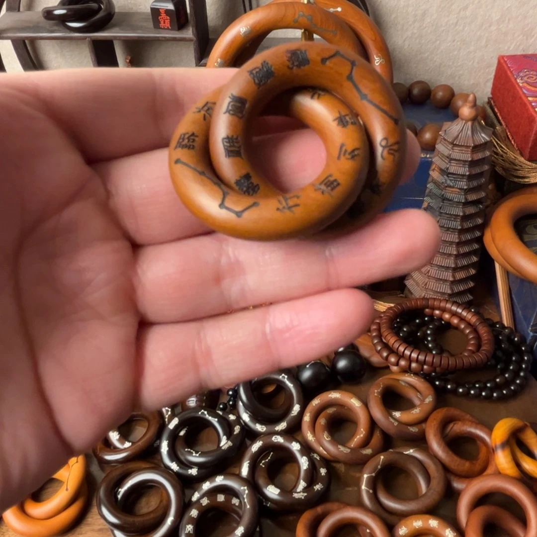 枣木老料乾坤圈九字十字2.5