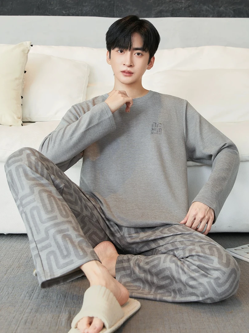 秋冬新款合集男款家居服休闲套装保暖加厚款