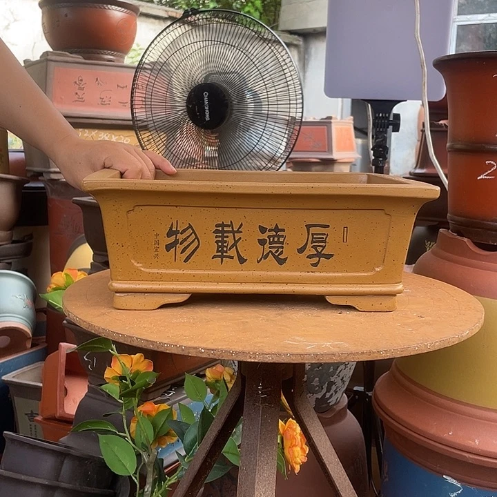 32柴烧葵面马槽花盆紫砂花盆紫砂