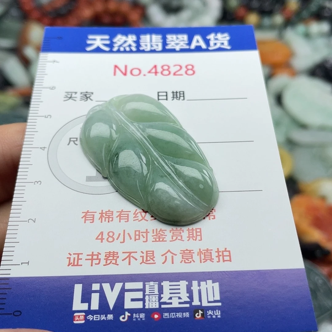 翡翠未镶嵌挂件4828