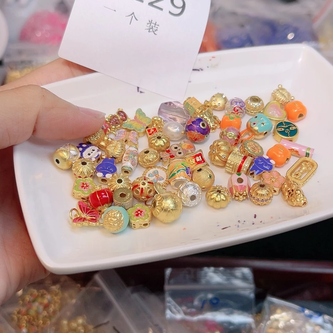 紫晶珠宝半成品银S925镀金镶嵌129