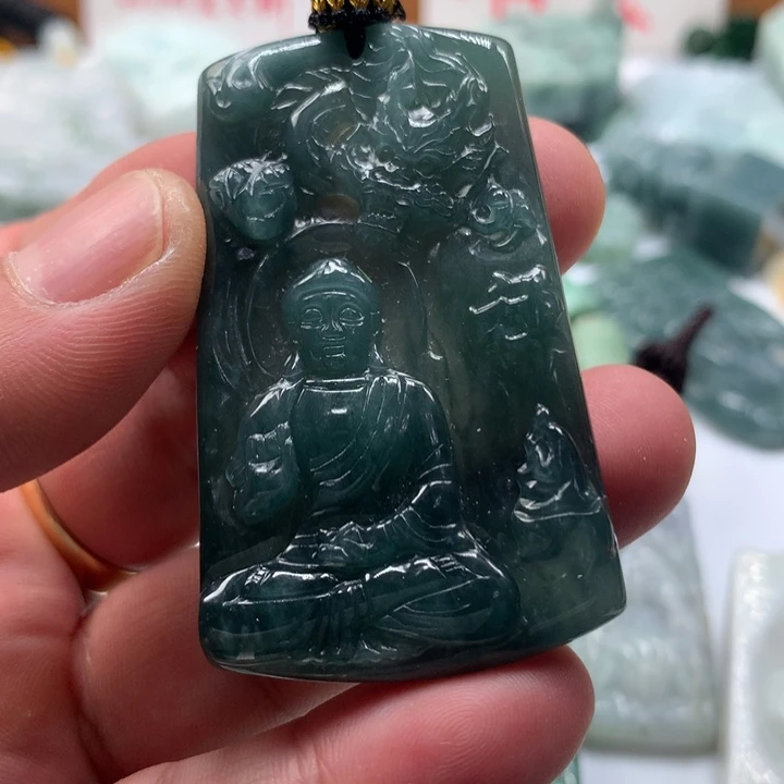 颈饰未镶嵌翡翠保真天然a货翡翠
