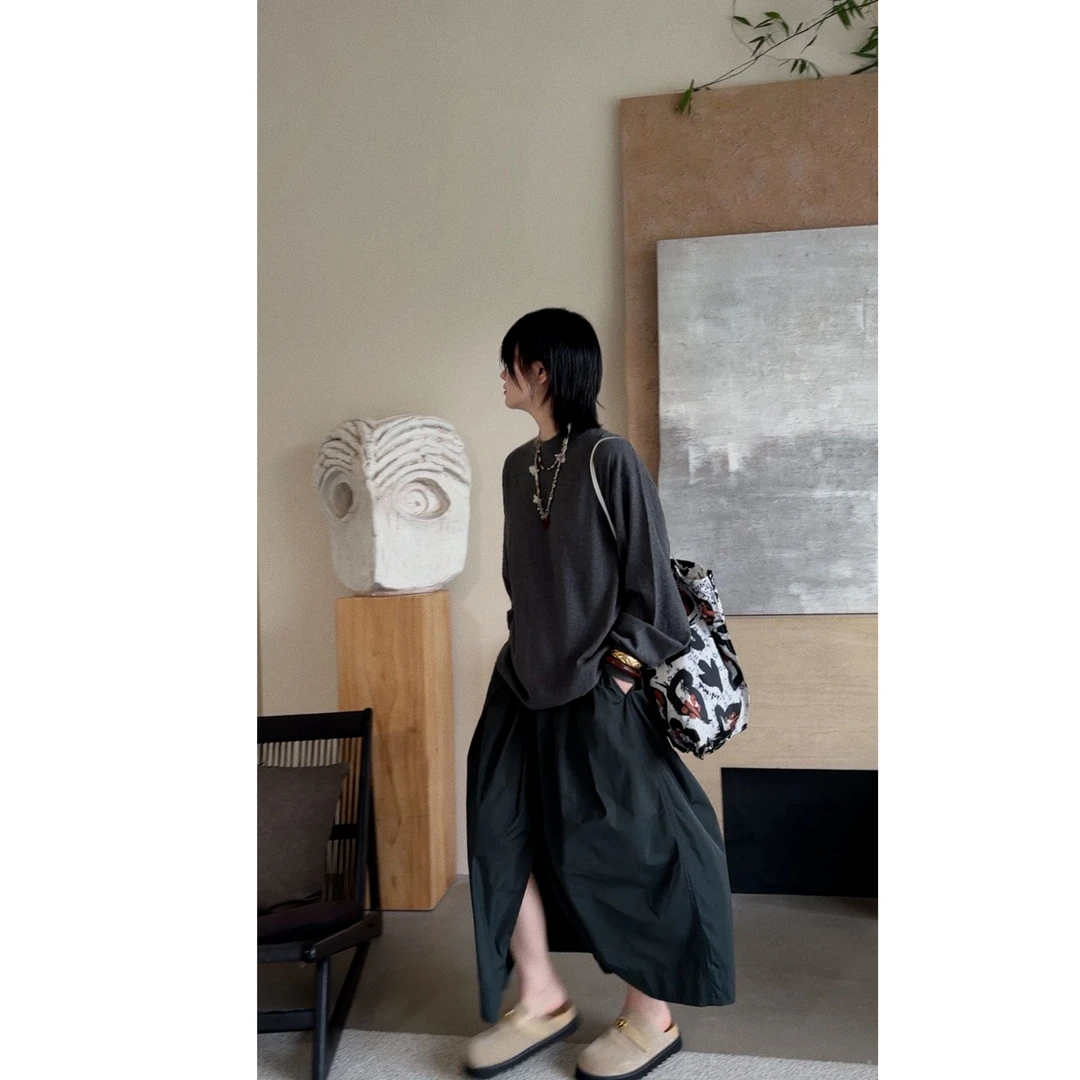 高品面料大版针织套头上衣 J24M282