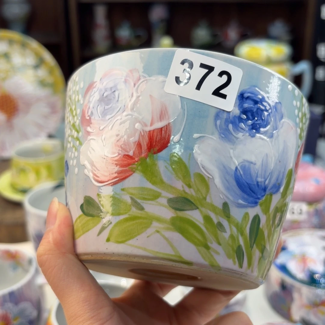 瓷片景德镇手绘高温釉下彩陶瓷茶具