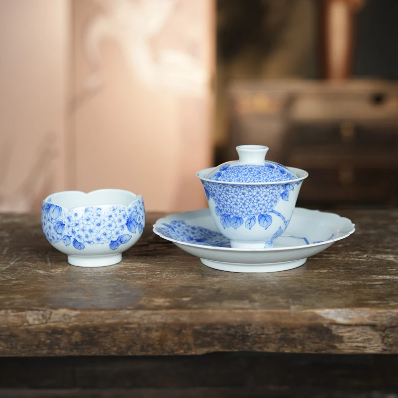 【九姐爱喝茶】青樵轩-绣球花套组（青樵S0328）