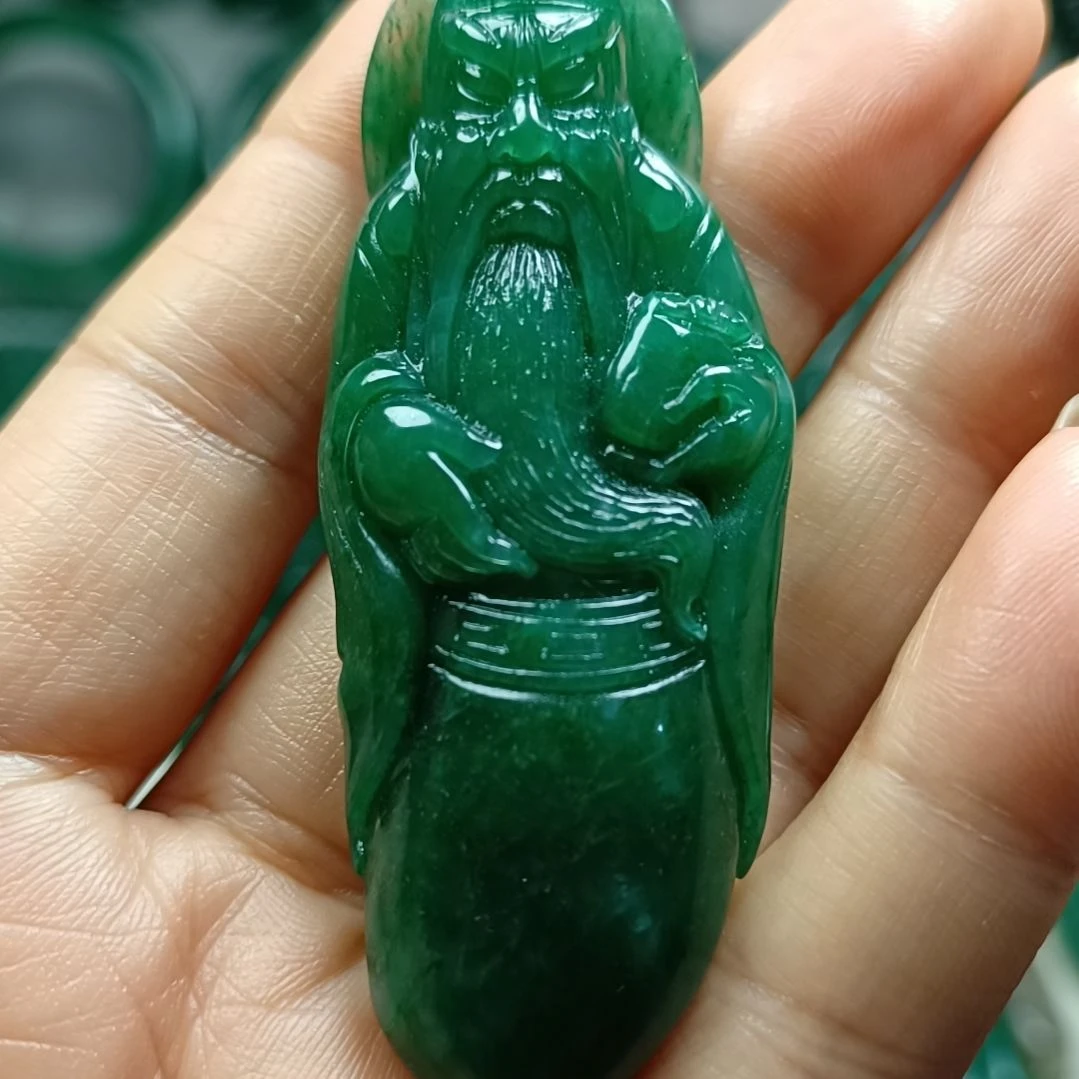 独山玉武财神未镶嵌