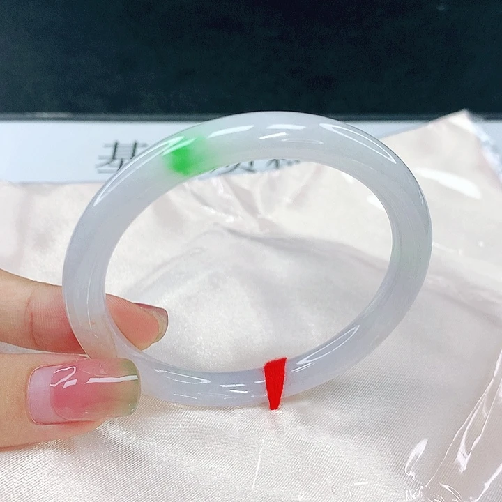 翡翠未镶嵌手镯圈56，04232